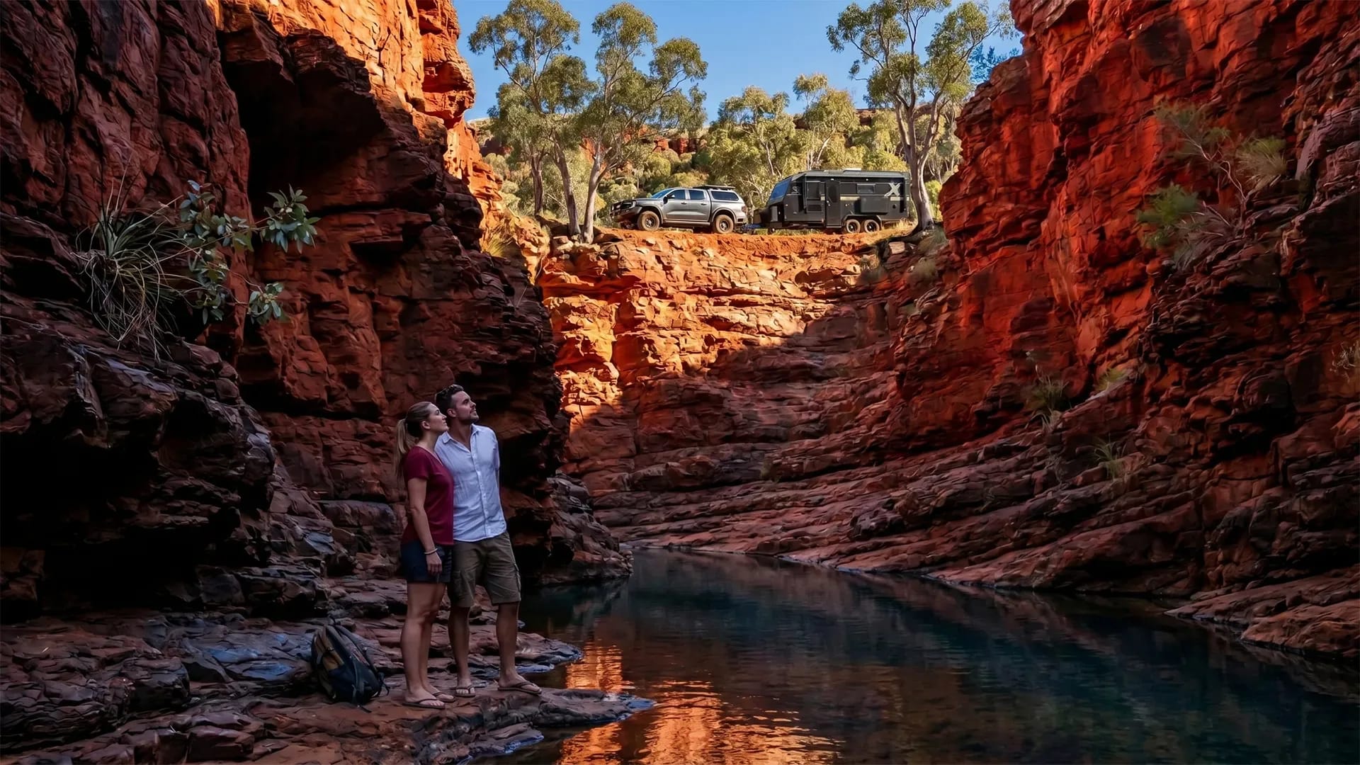 A gorge at the end of a rough track