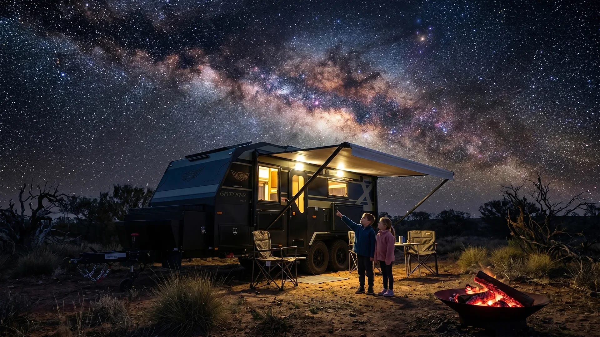 A night sky over remote country